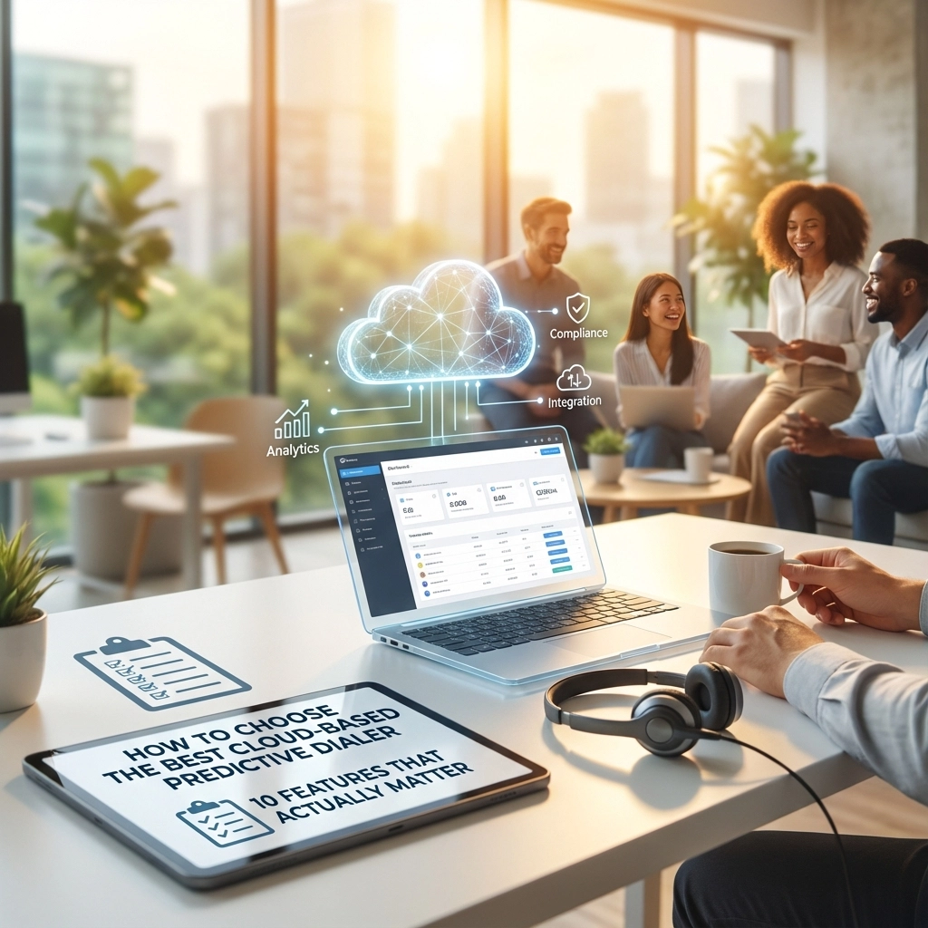 Cloud-based predictive dialer data routing and call automation technology